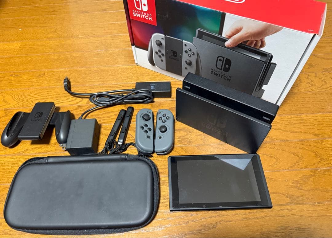 ニンテンドーSwitch本体 グレー/箱・包装あり