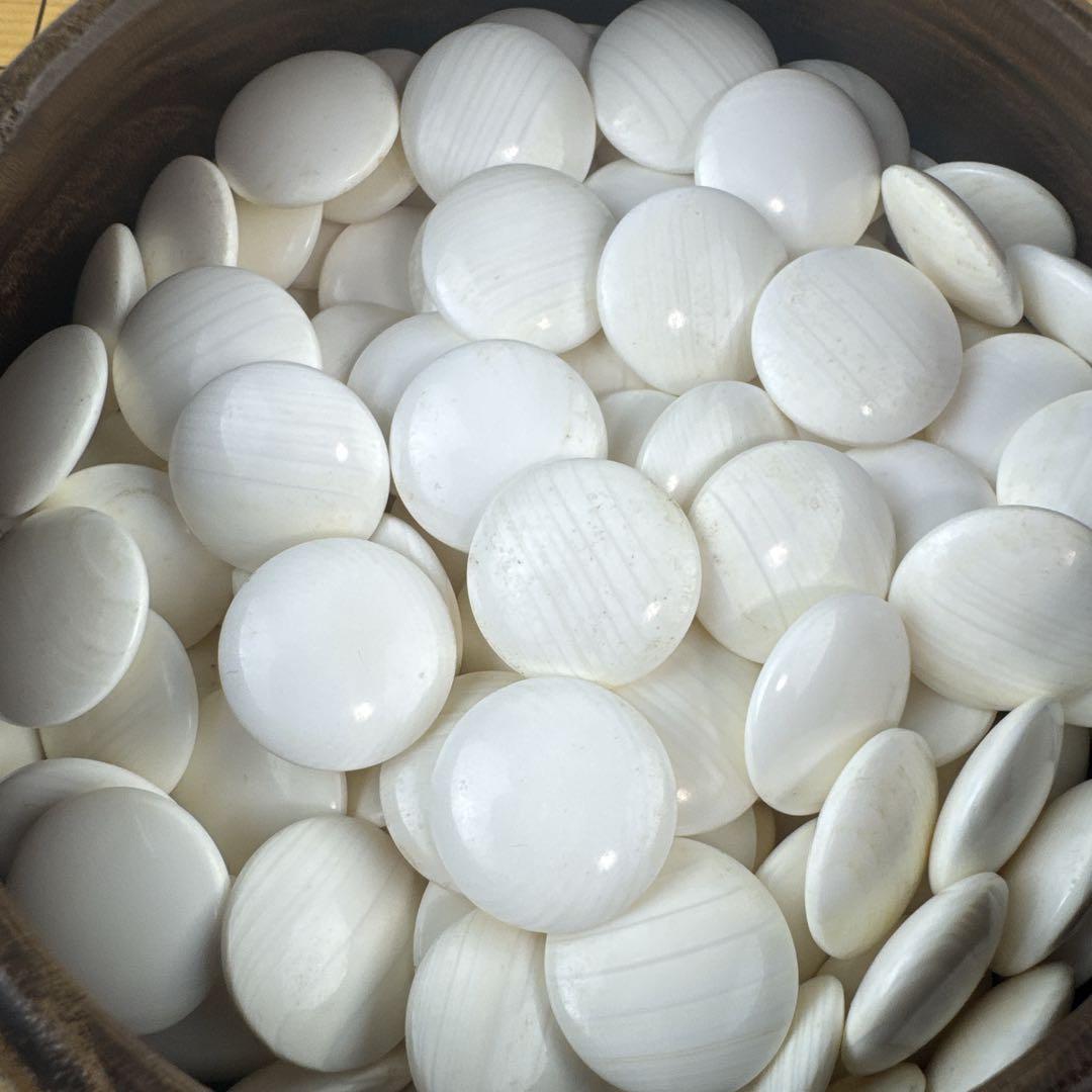 天地柾　囲碁盤 19路盤 碁石　蛤　雪印