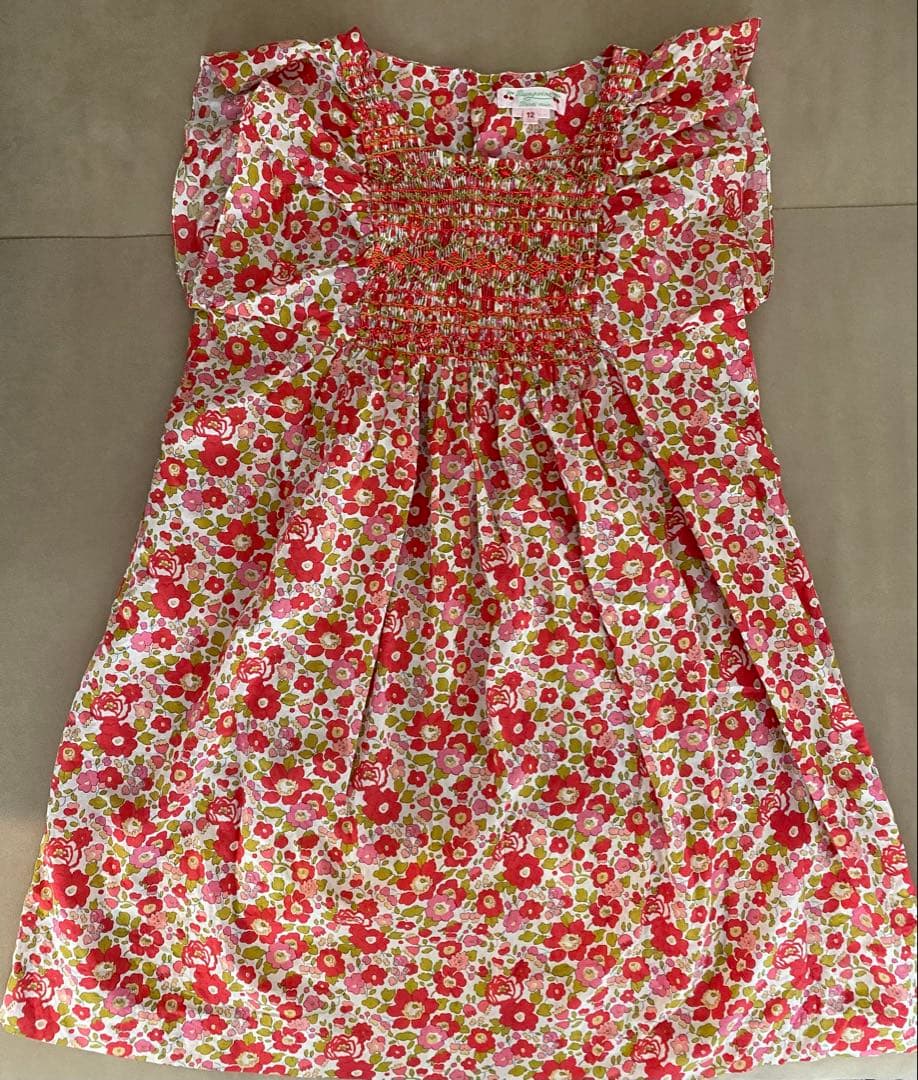 最終値下げ　ボンポワン　ベッツィ　リバティー　スモッキング　ワンピース 12歳