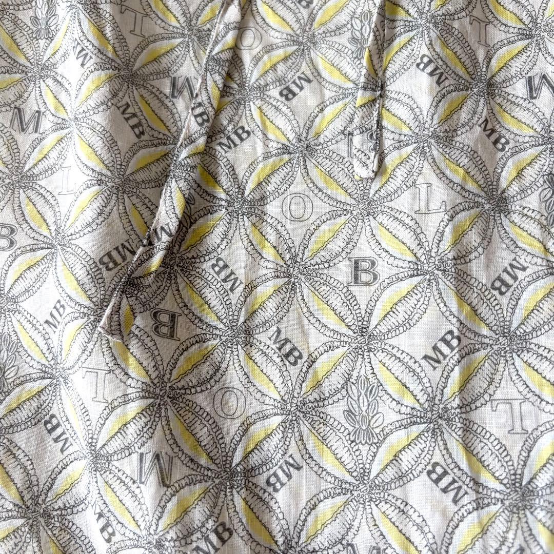 [美品]MORABITO モラビト ブラン♪ロゴ ブラウス