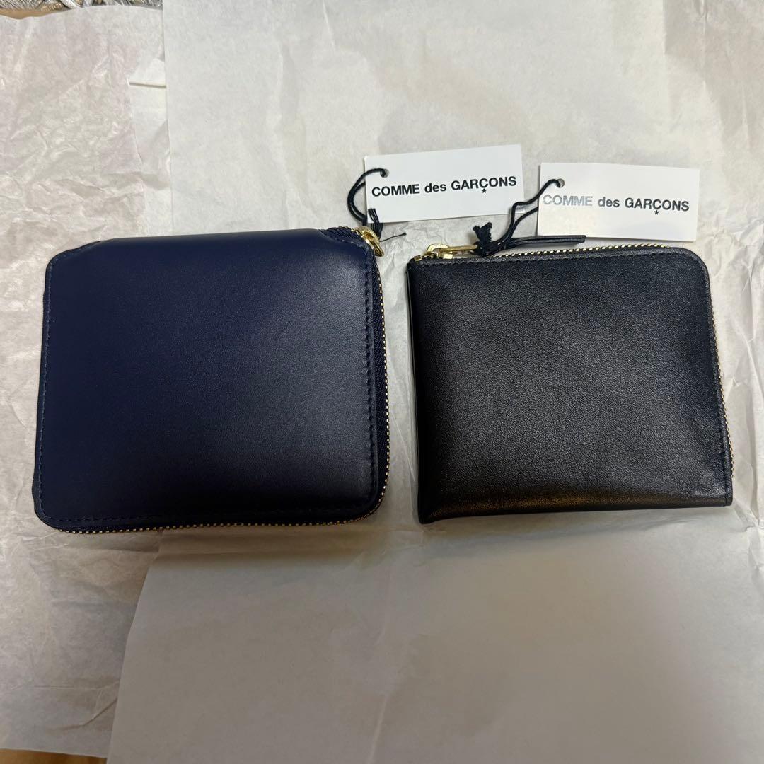 2点セット COMME des GARÇONS 折り財布＆ケースネイビー