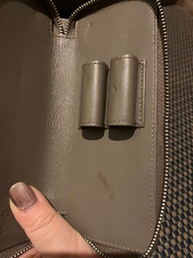 Mont Blanc モンブラン　2本差しペンケース　クロコ型押し　希少