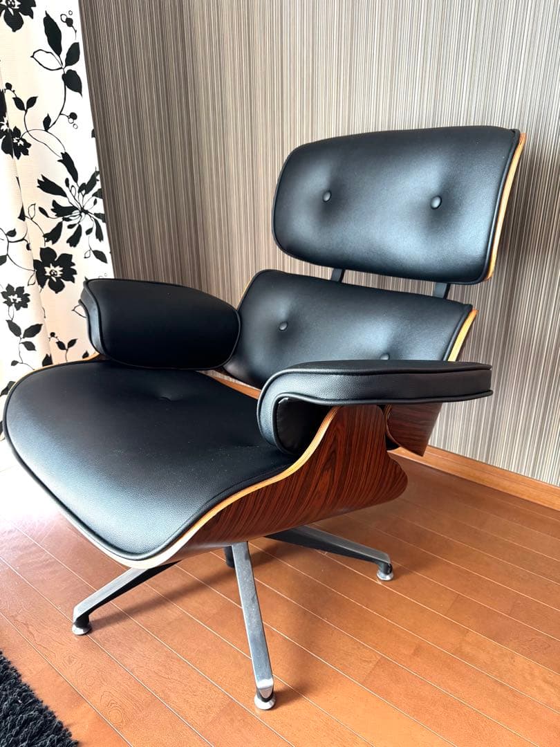 【美品】 イームズ リプロダクト ラウンジチェア アームチェア オットマン付き
