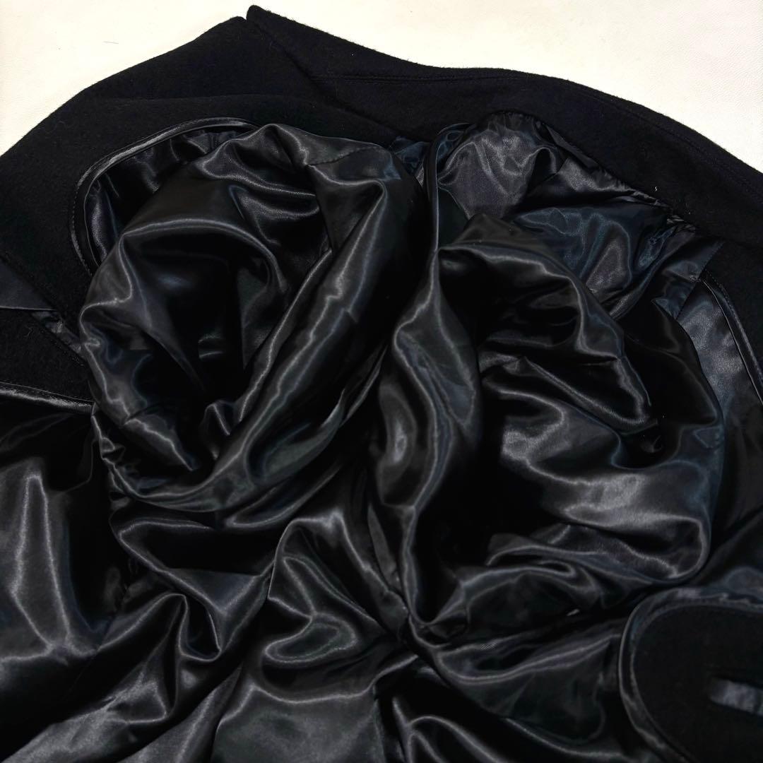 イタリア製カシミヤ100% ステンカラーコート　ブラック　Mサイズ　日本製