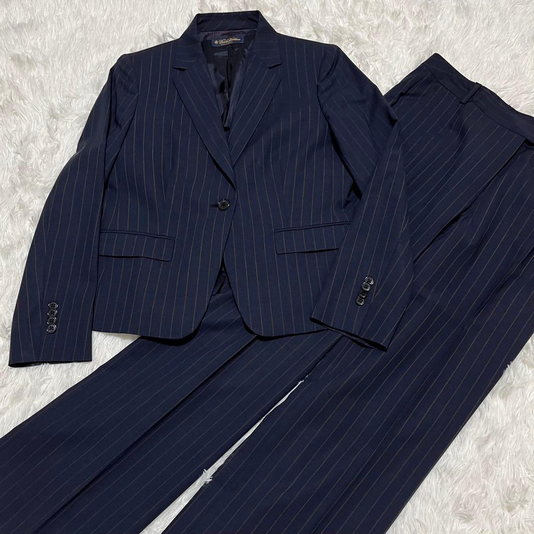 【極美品】ブルックスブラザーズ　パンツスーツ L BROOKS COOL高機能