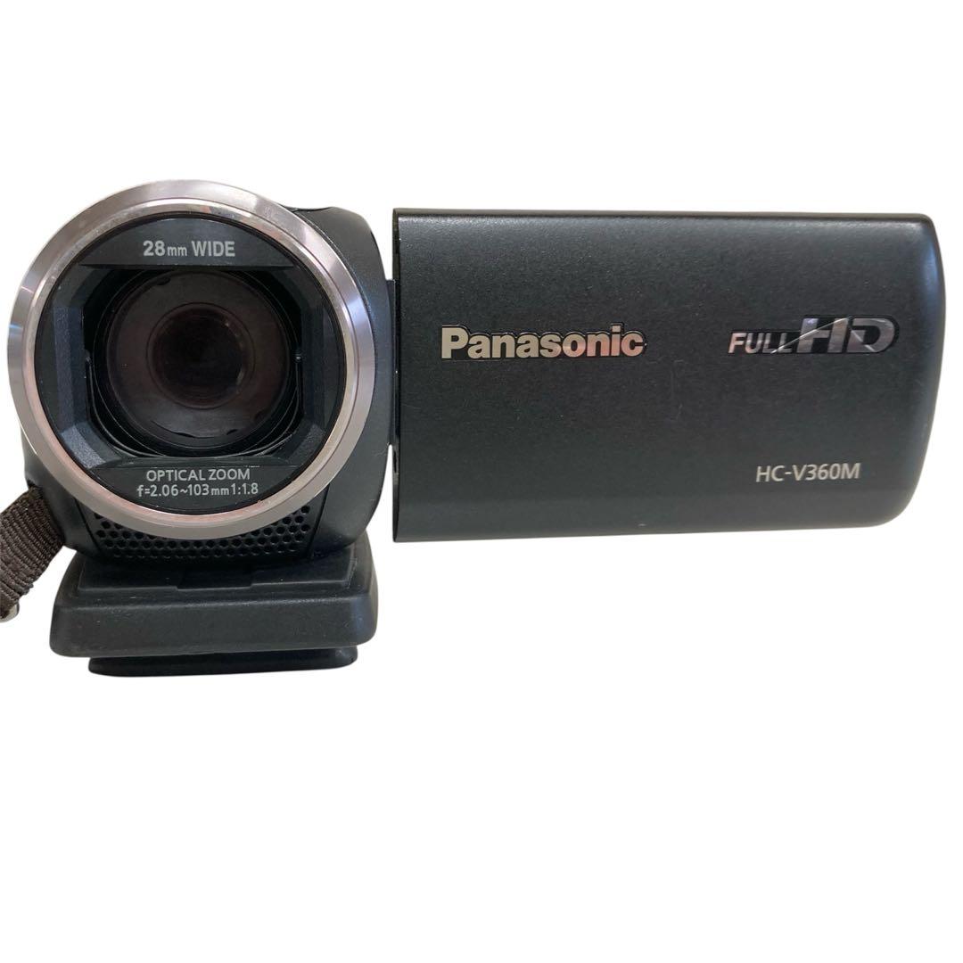 可動品 Panasonic フルHD HC-V360M ビデオカメラ ブラック