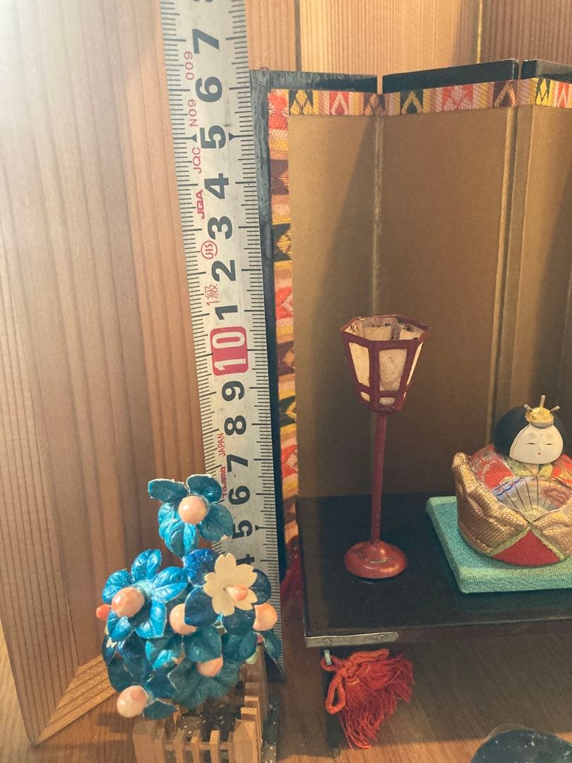 古い小さな雛人形、雛道具セット　アンティーク