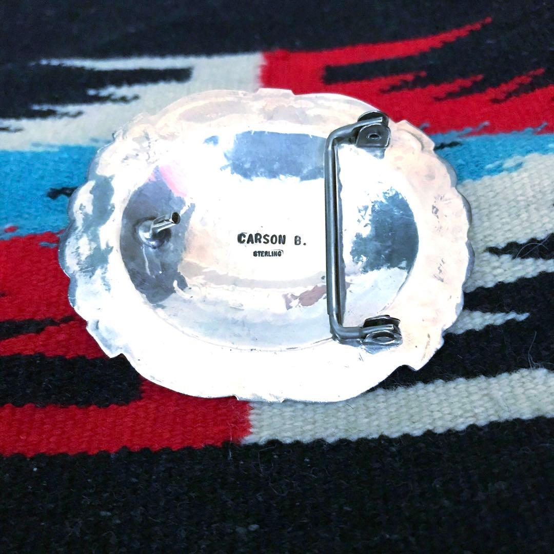 Indian Jewelry ターコイズ　　　　　　シルバー　バックル　C. B