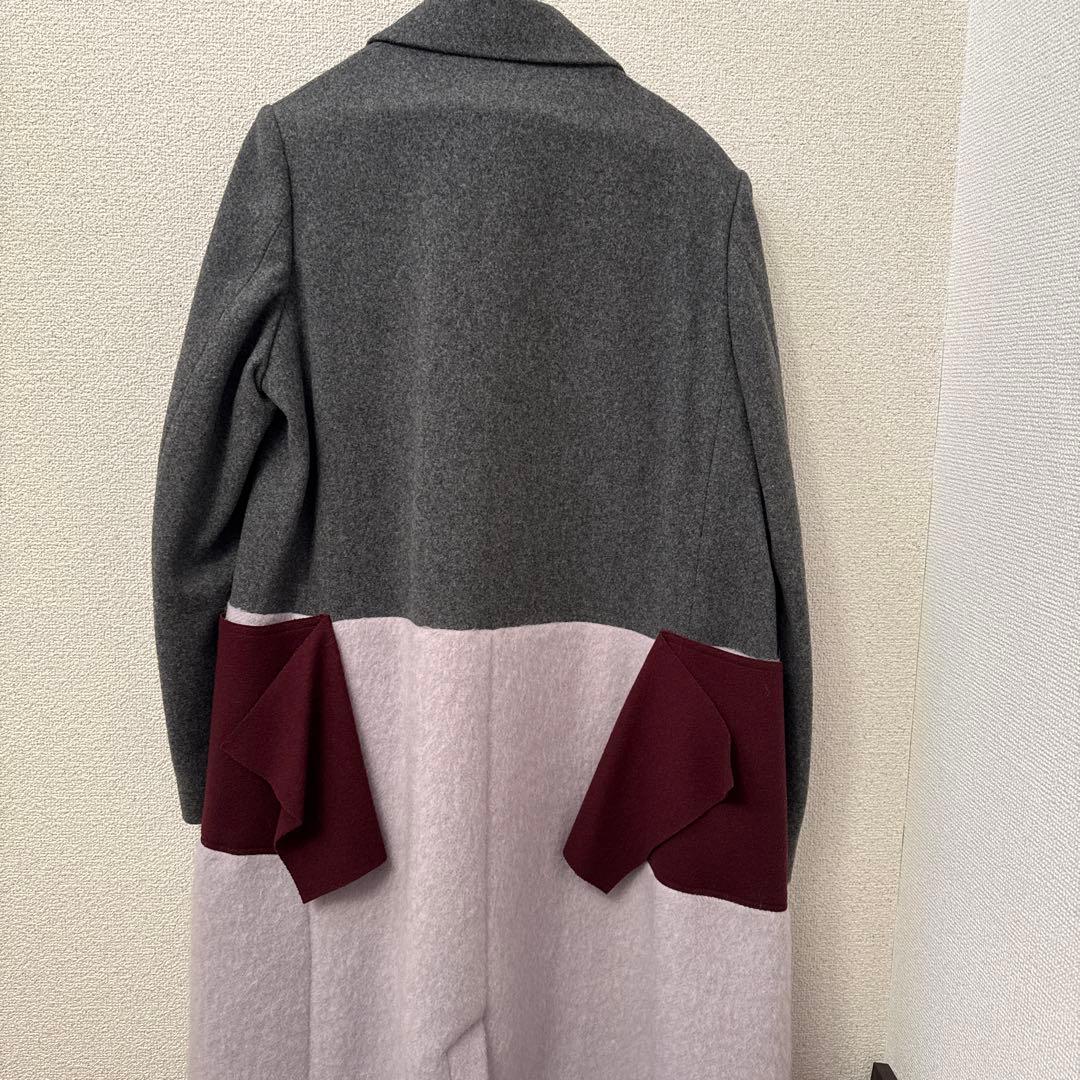 SUE UNDERCOVER チェスターコート グレー/ワイン