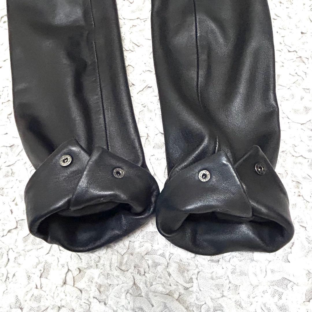 美品 コントワーデコトニエ レザージャケット シルバーボタン ラム ノーカラー