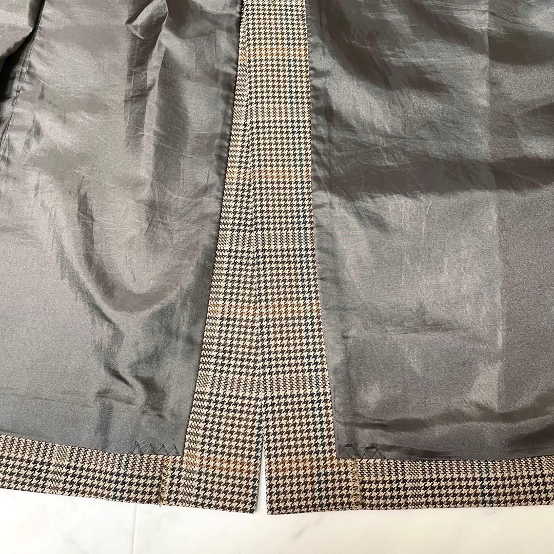 【未使用級】フレッドペリー チェスターコート チェック 8 M ブラウン