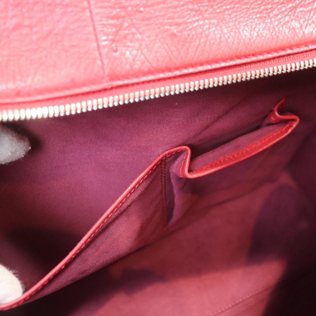 未使用 オーストリッチ フルポイント スクエア トートバッグ ostrich