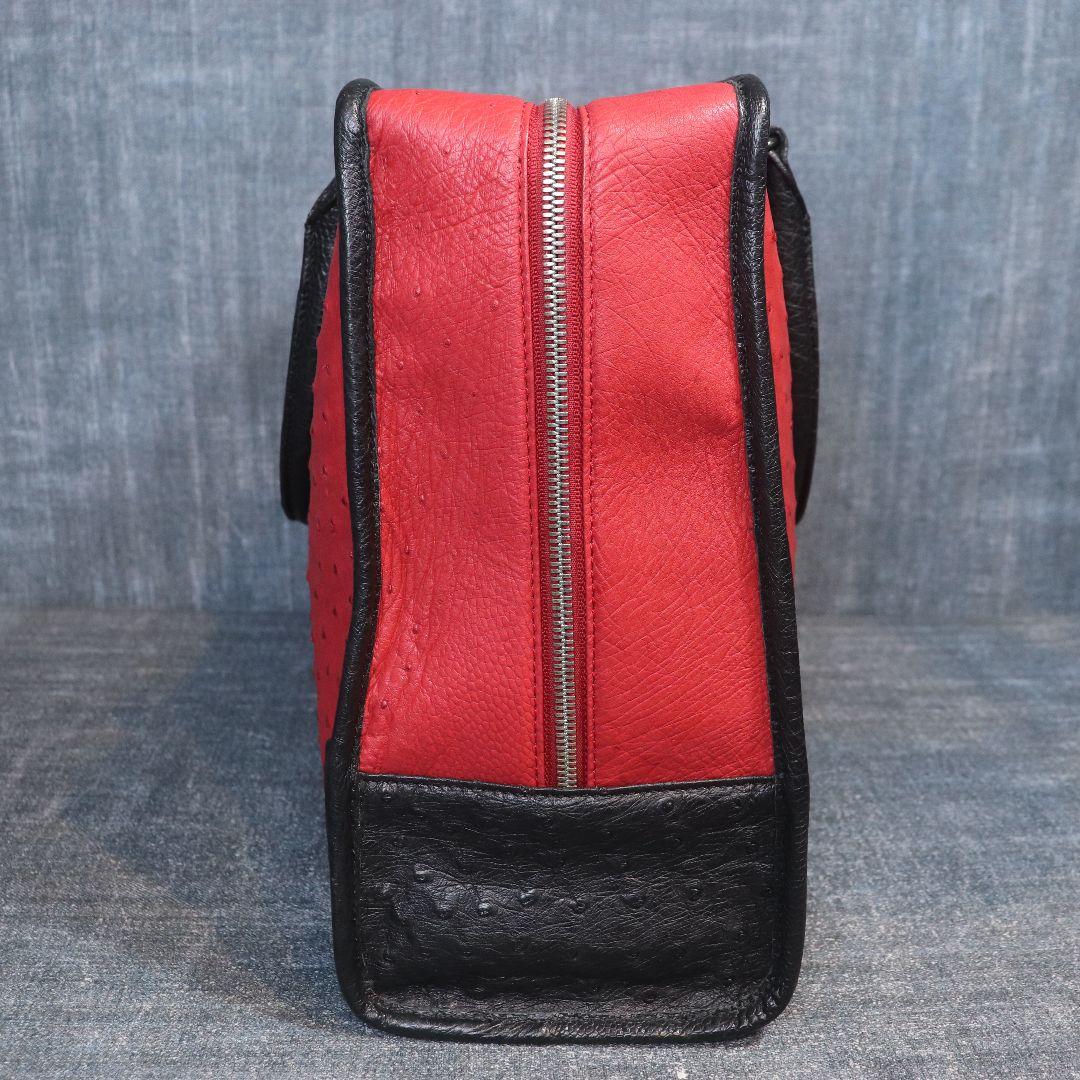 未使用 オーストリッチ フルポイント スクエア トートバッグ ostrich