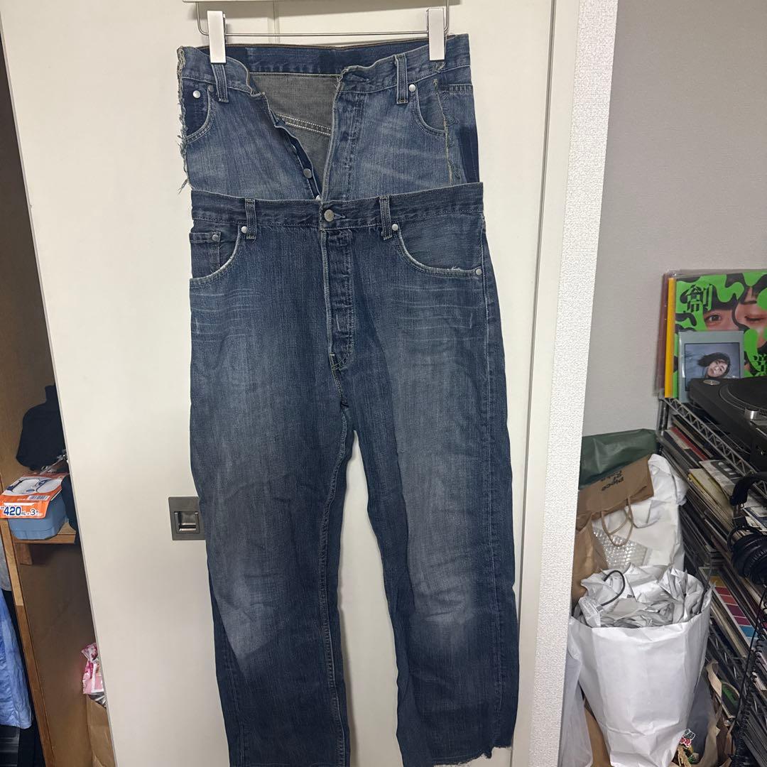 パンツ QUIITO 24AW W WAIST DENIM PANTS