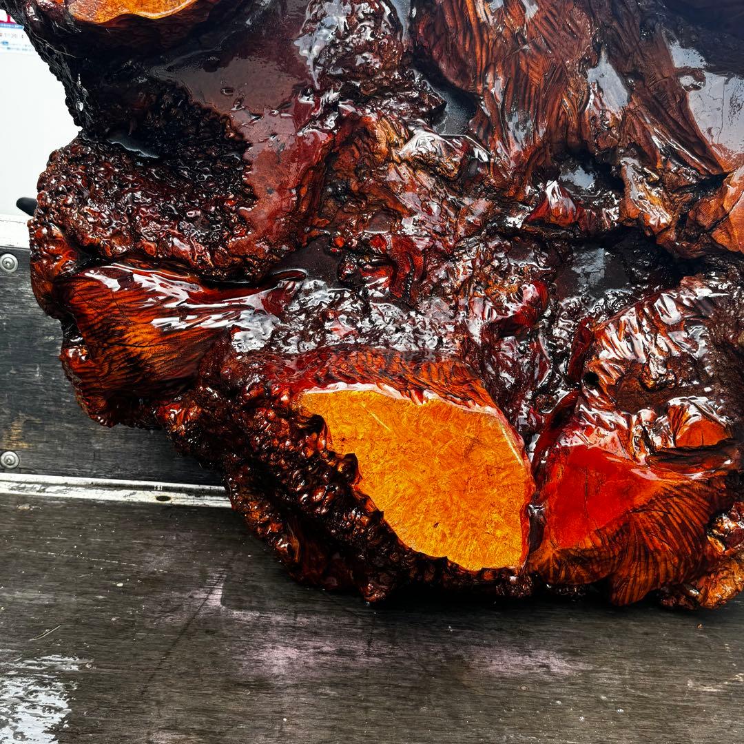 メイプル 座卓 瘤材 総無垢 脚一体型 希少品　応接間、和室等に最適。