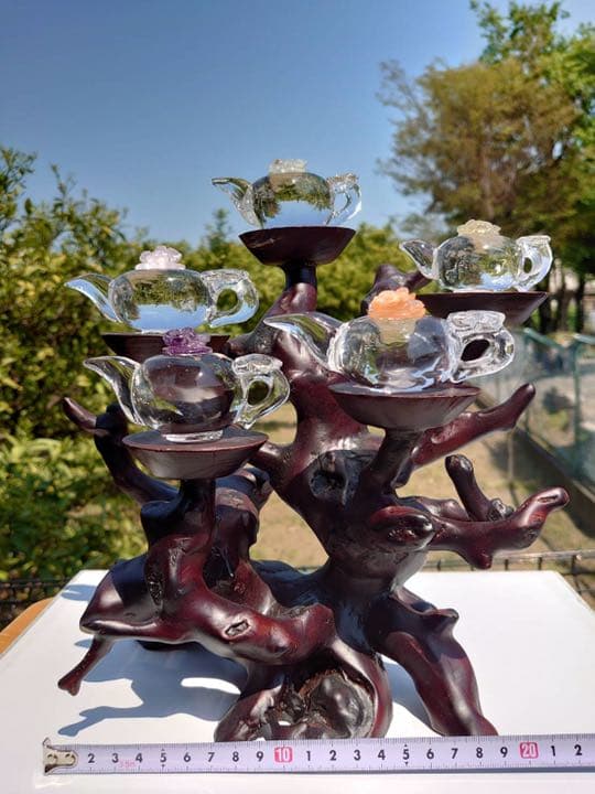 天然石 水晶  急須  置物  高品質インテリア 一点物