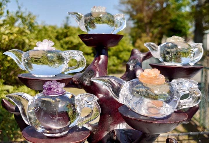 天然石 水晶  急須  置物  高品質インテリア 一点物