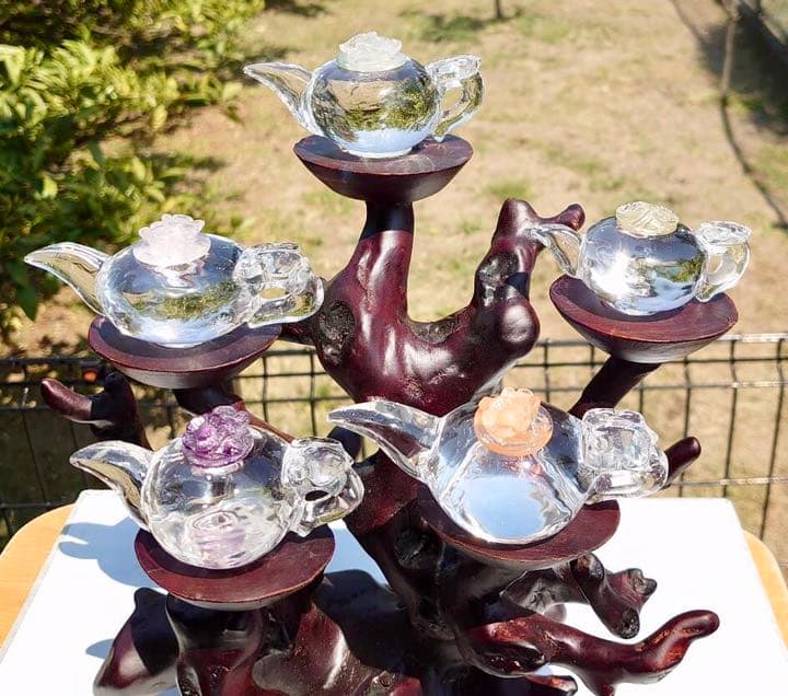 天然石 水晶  急須  置物  高品質インテリア 一点物