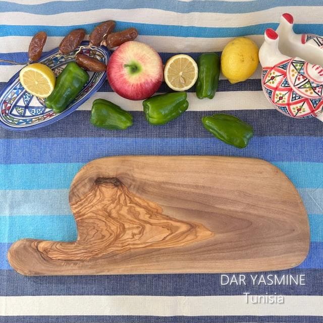 オリーブの木　カッティングボード　持ち手ありフリー　目的地はここ！　約44cm