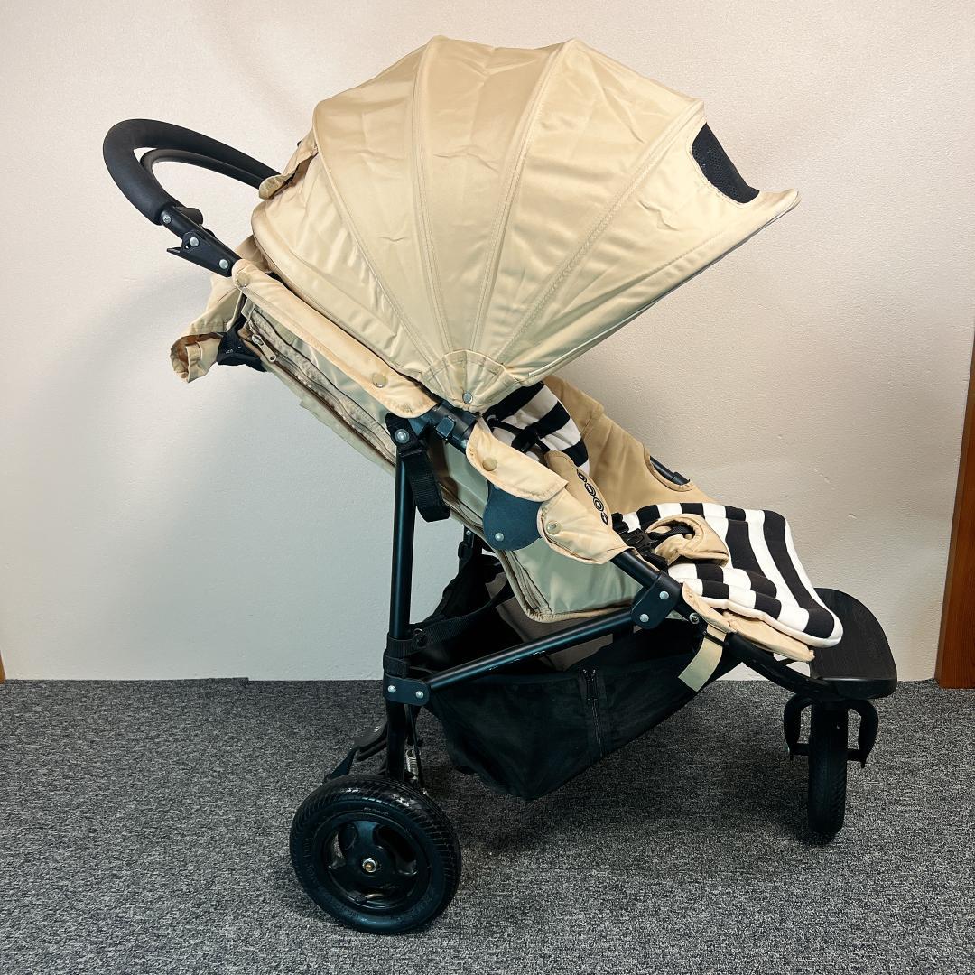 【良品】エアバギーココ　ブレーキ キャメル　ガード付き　レインカバー　ホルダー