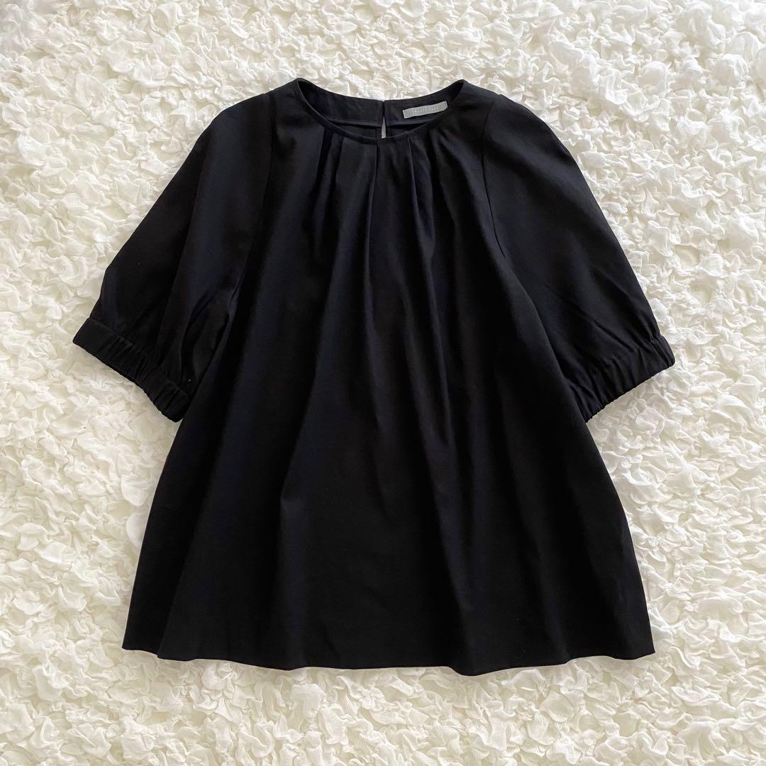 24SS theory luxe セオリーリュクス リネン混 ブラウス 黒 38
