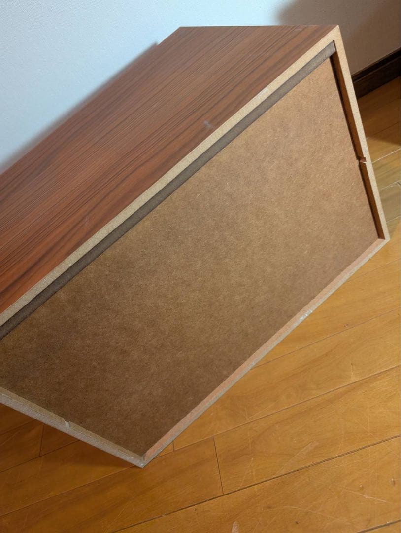 ■送料込■無印良品 木製収納ケース 引出式ワイド ウォールナット材 チェスト