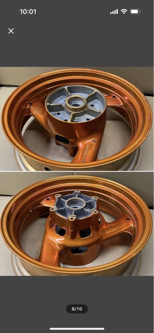 XJR1200.1300前後ホイール、アルマイト塗装