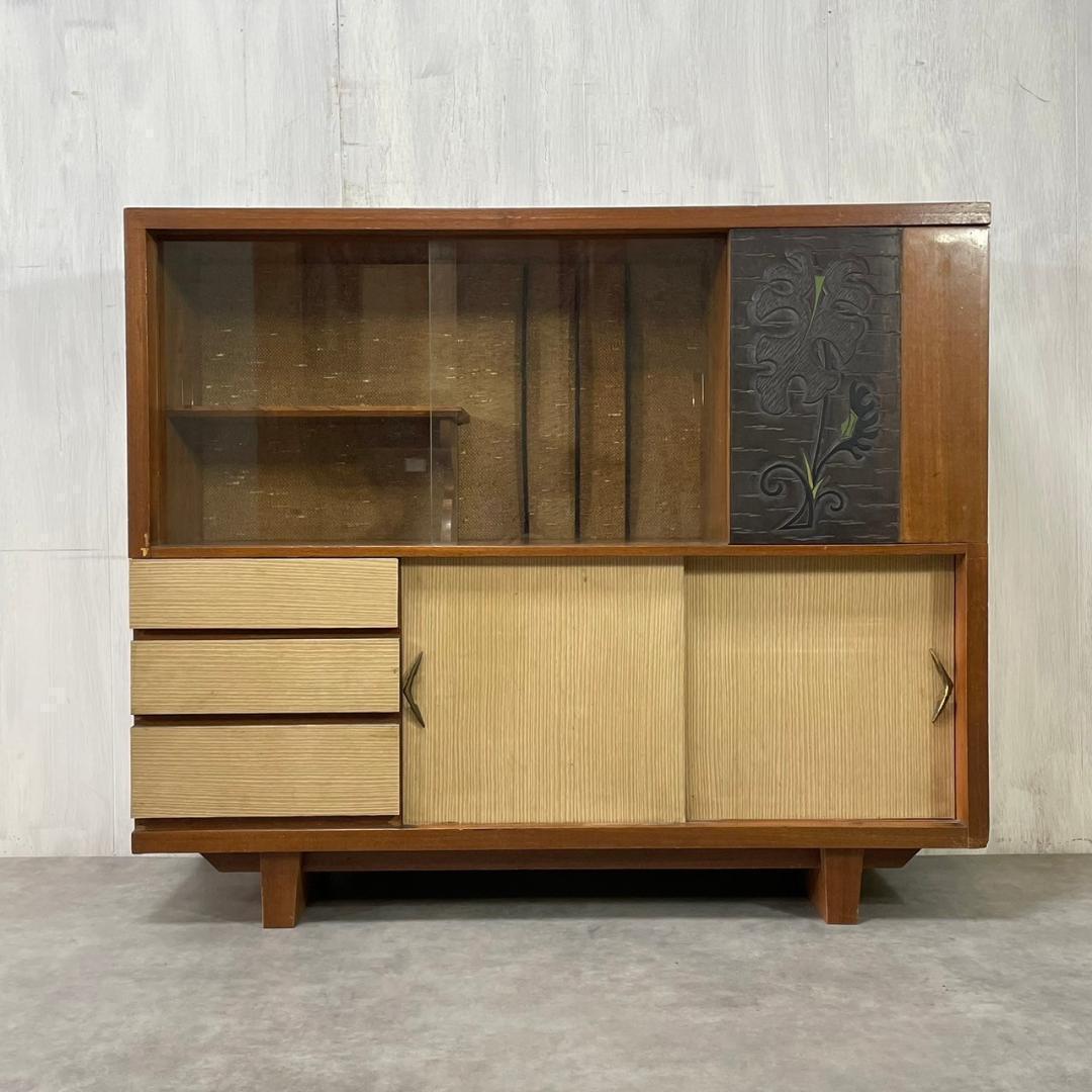 ヴィンテージ 60-70's サイドボード 木製 飾り棚 リビング収納 レトロ