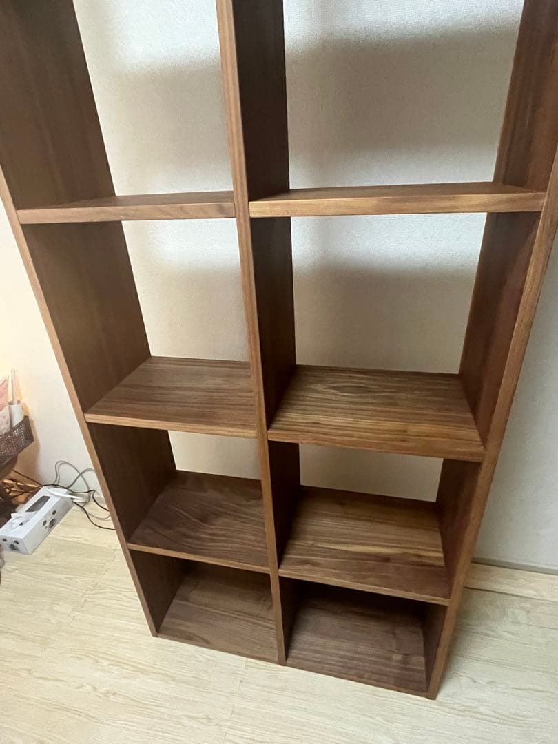 【くまみ】無印良品　スタッキングシェルフ　５段×２列　ウォールナット材