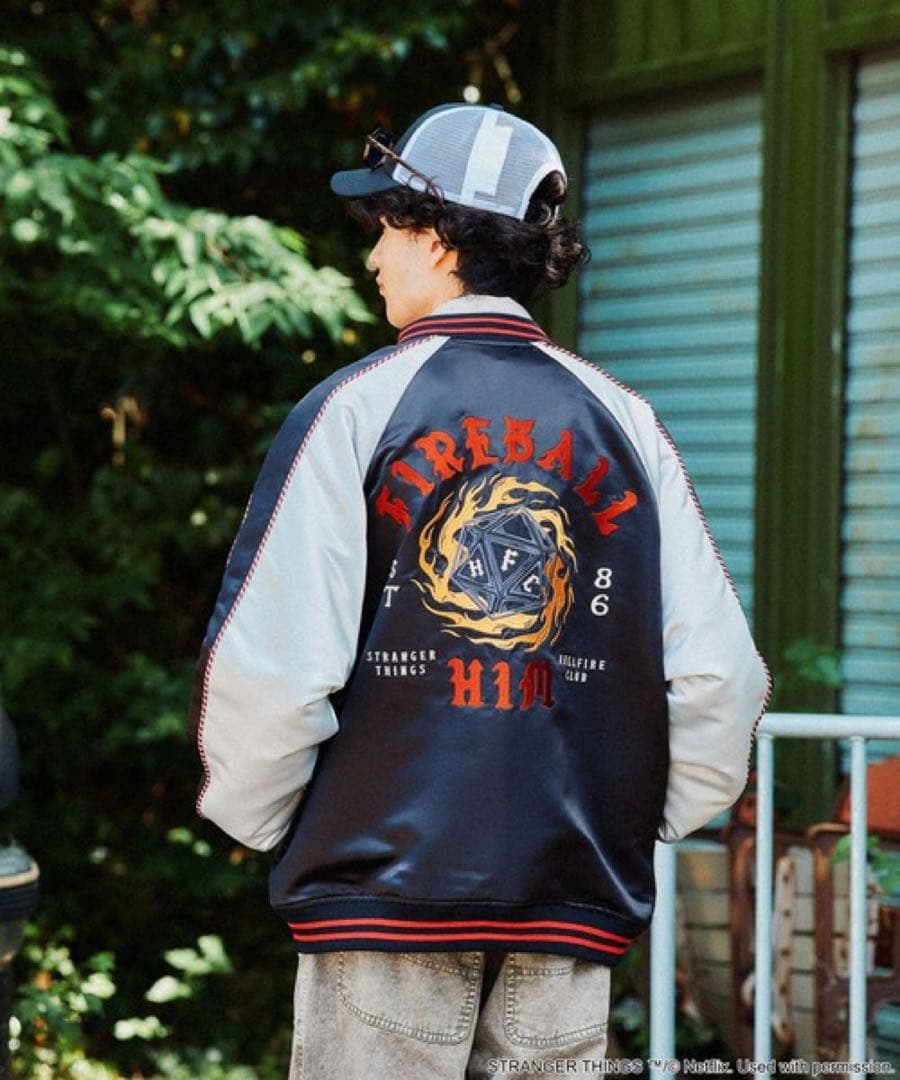 ストレンジャーシングス　ニコアンド　リバーシブルブルゾン　スカジャン