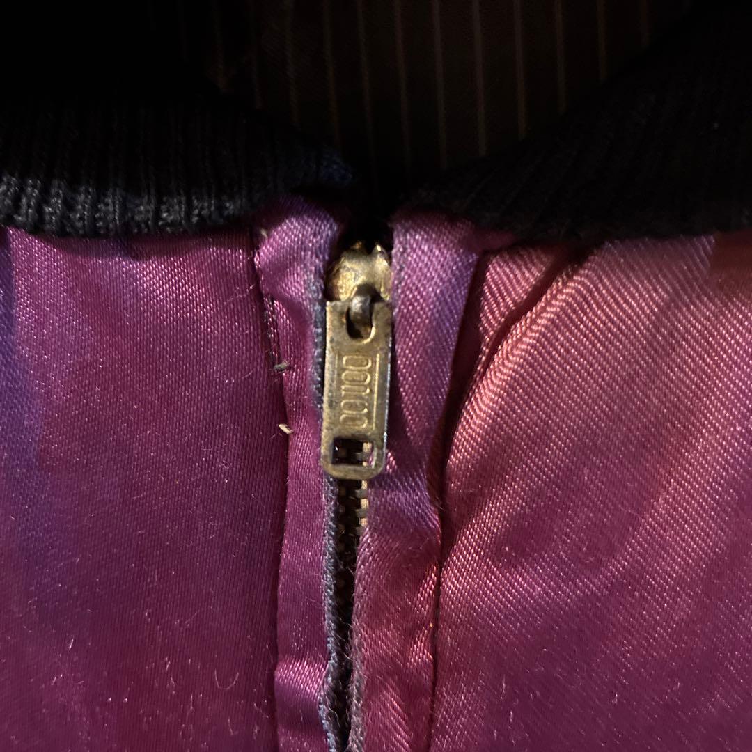 ヴィンテージ紫 ドラゴン刺繍 KOREA 50sスカジャンMサイズ