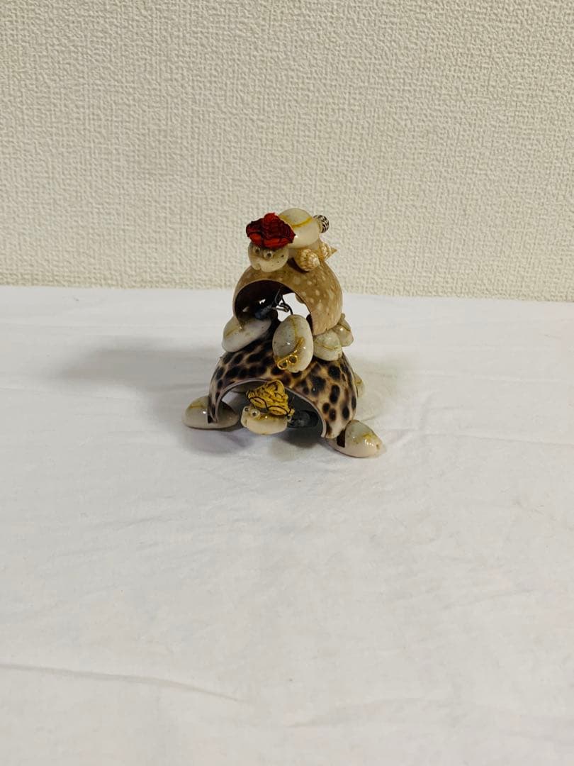 亀　置物 親子　カメ