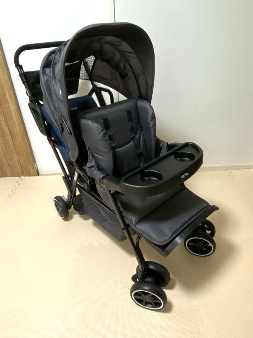 KATOJI カトージ　二人でゴー　2人乗りベビーカー グレー