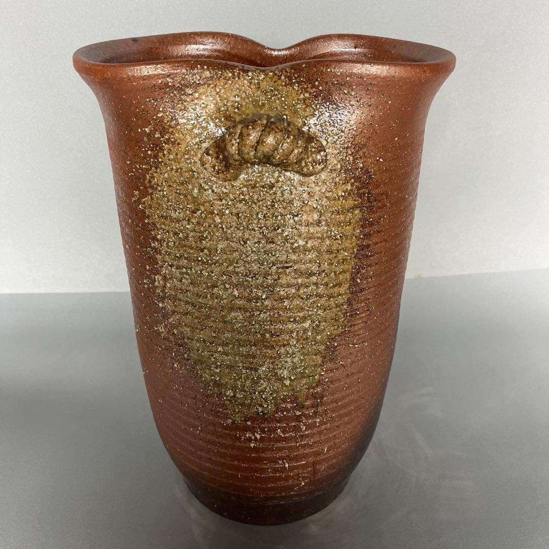 信楽焼傘立て  古信楽縄手付 高さ44cm