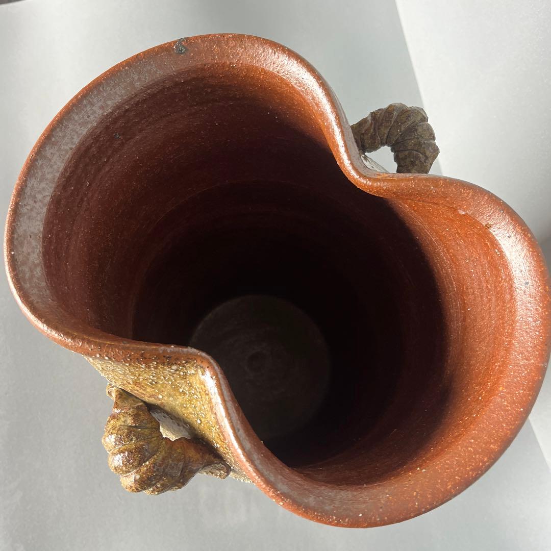 信楽焼傘立て  古信楽縄手付 高さ44cm