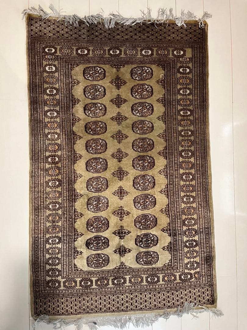 70s~パキスタン 手織り絨毯 ヴィンテージラグ