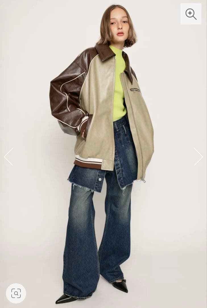 SLY LINE FAUX LEATHER ブルゾン