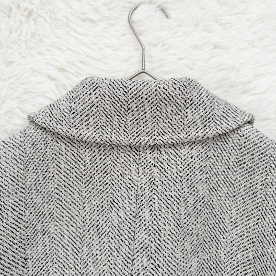 美品✨leur logette ロングコート ツイード ファー 花柄 ビジュー