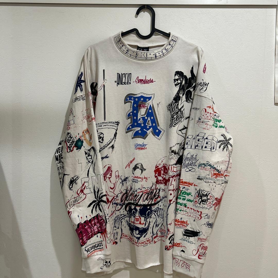 SAINT MICHAEL ボーンアンドレイズド マルチデザイン長袖カットソー