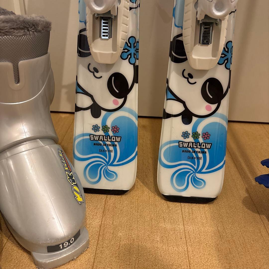SWALLOW キッズスキー板・ポール・ブーツ4点セット 100cm