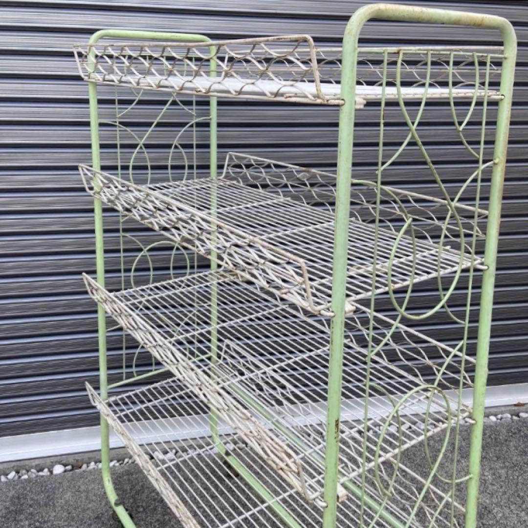 ガーデニング　店舗什器　昭和レトロ　商品棚　飾り棚　ワイヤーラック