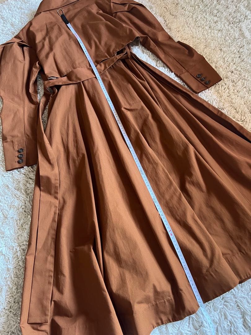 ☆お値下げ☆ENFOLD ライトギャバフレアレディ トレンチコート ブラウン