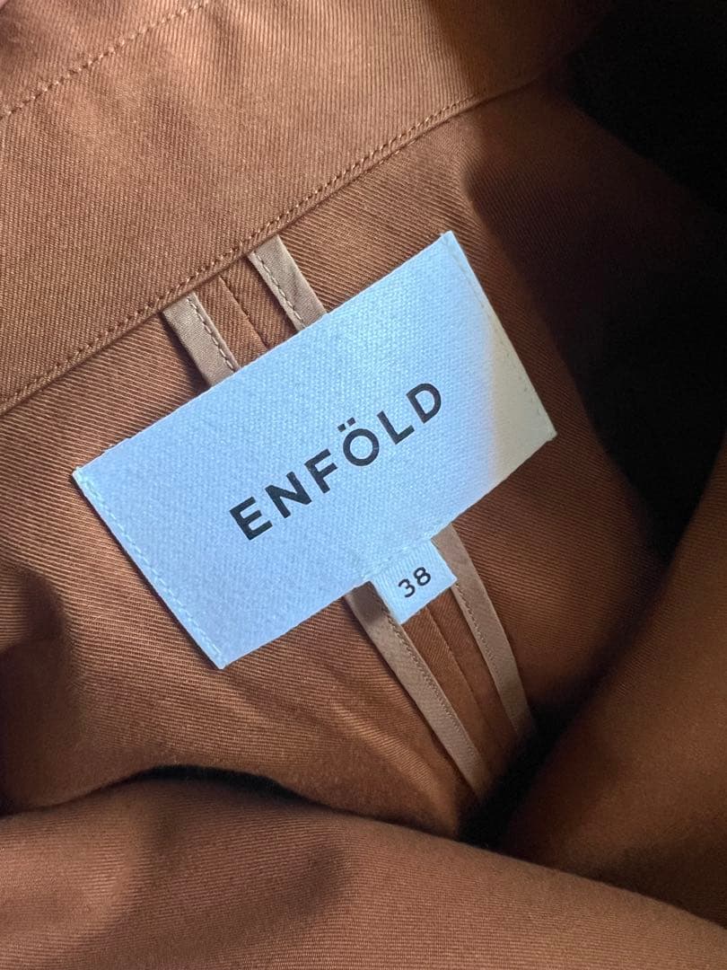 ☆お値下げ☆ENFOLD ライトギャバフレアレディ トレンチコート ブラウン