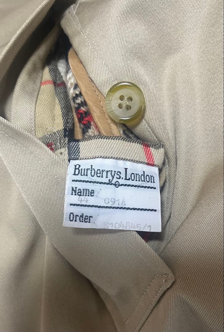 バーバリープローサム　ステンカラーコート　ライナー付き　イングランド製