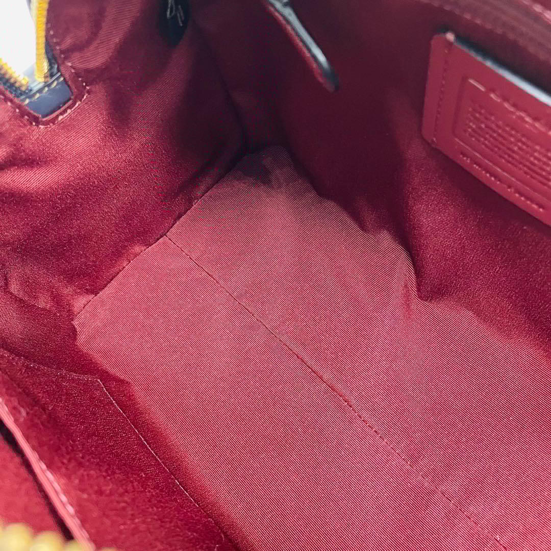 コーチ　ミニボストンバッグ　F39920 2WAY デニム　ネイビー　良品