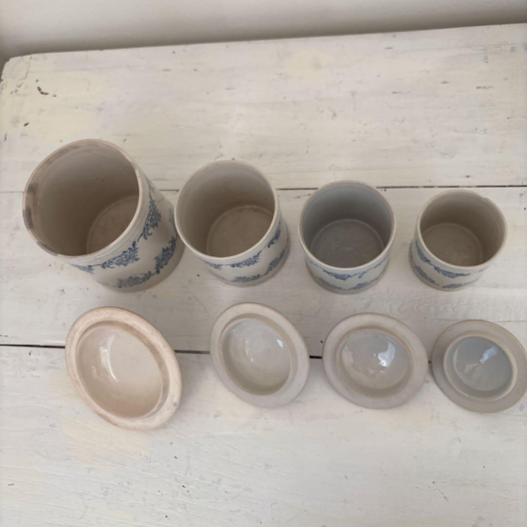 専用です。フランスアンティークキャニスターセット 4点