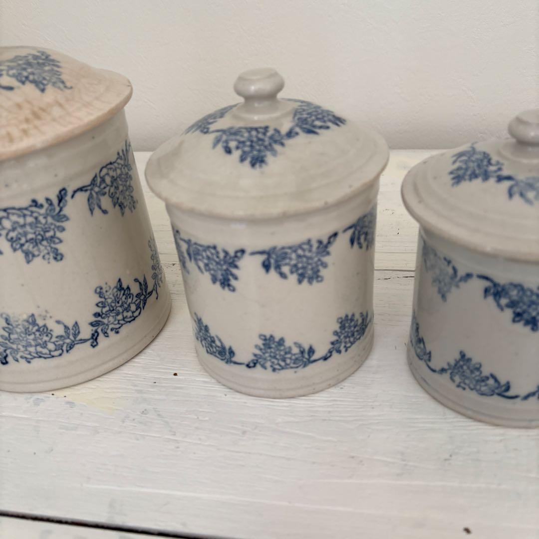 専用です。フランスアンティークキャニスターセット 4点