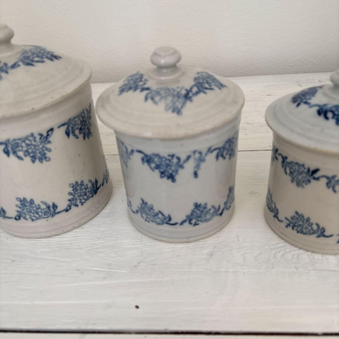 専用です。フランスアンティークキャニスターセット 4点