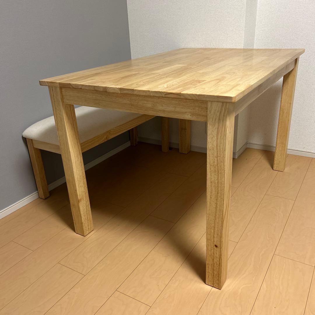 木製ダイニングテーブル・ベンチセット