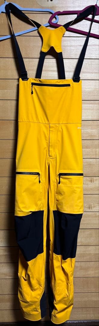 高機能　ノースフェイス　メンズ　ビブパンツ　M サミットゴールド　黒
